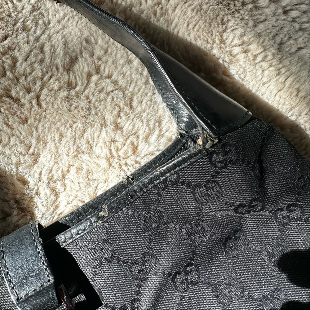 Project Bag: Gucci Tom Ford Jackie Black Monogram Shoulder Bag - Picture 7 of 13